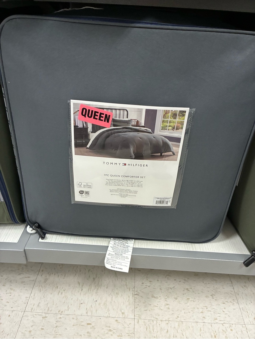 Tommy Hilfiger Queen Comforter Set - Charcoal